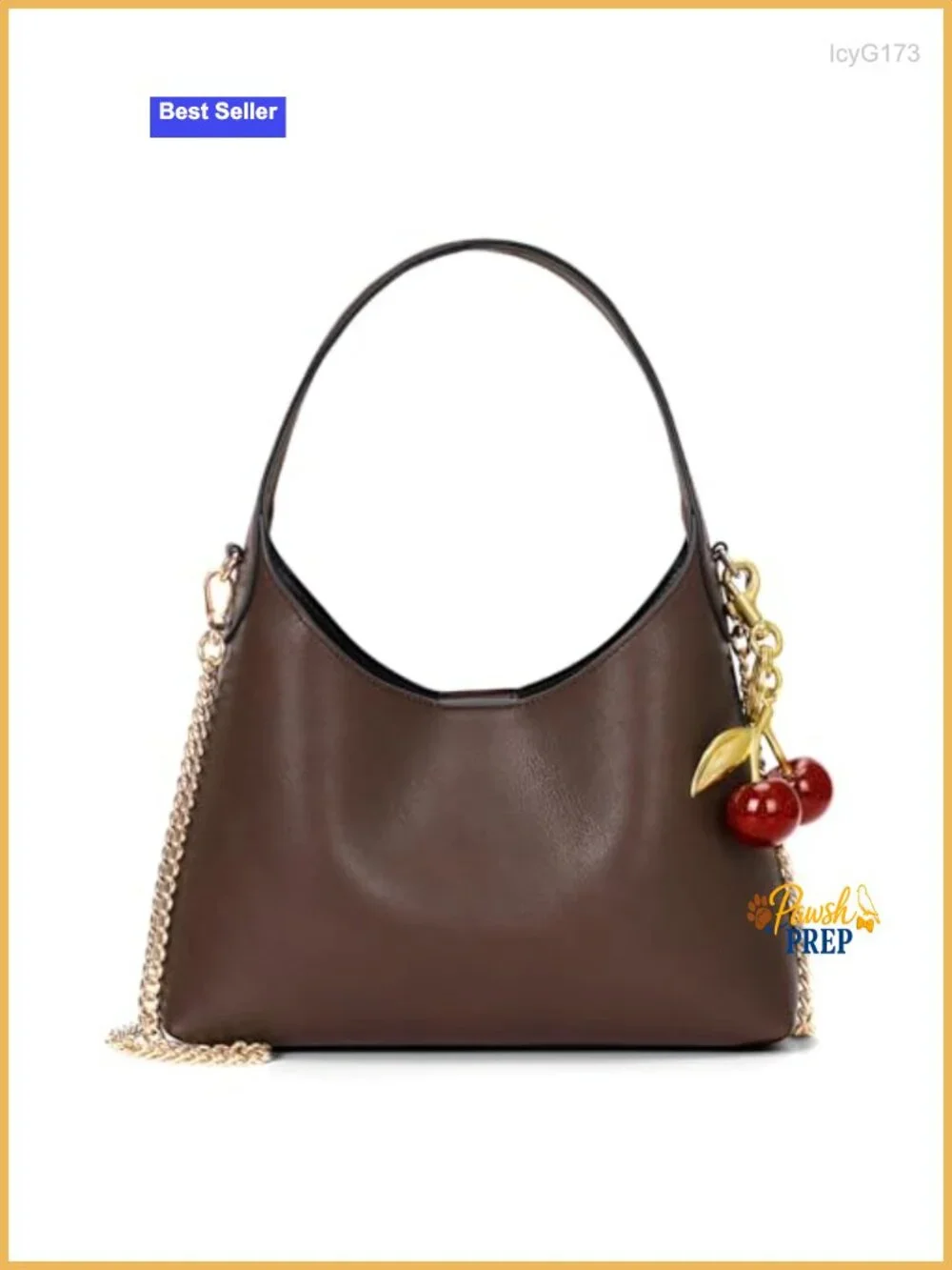 Small Hobo Bag for Women Faux Leather Shoulder Purse Tote with Chain Strap